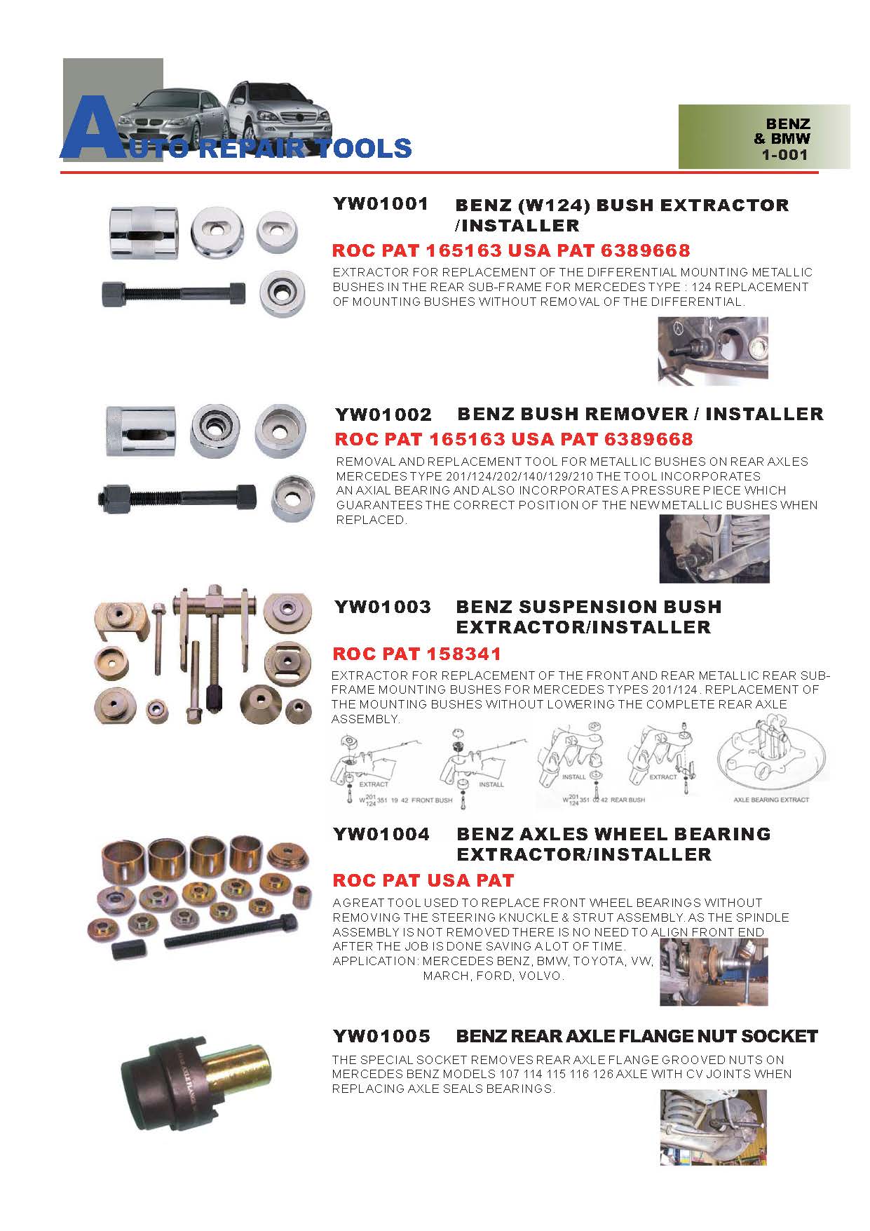 Years Way Auto Repair Tools - Benz & BMW Special Tools