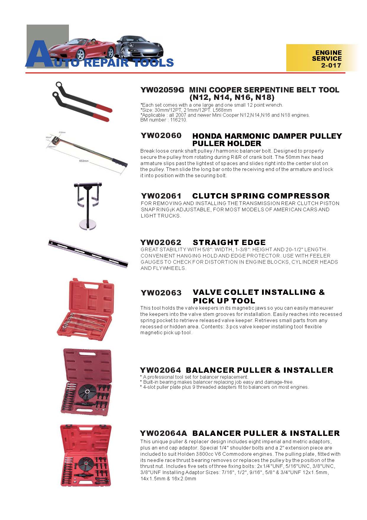 Years Way Auto Repair Tools - Engine Service Tools