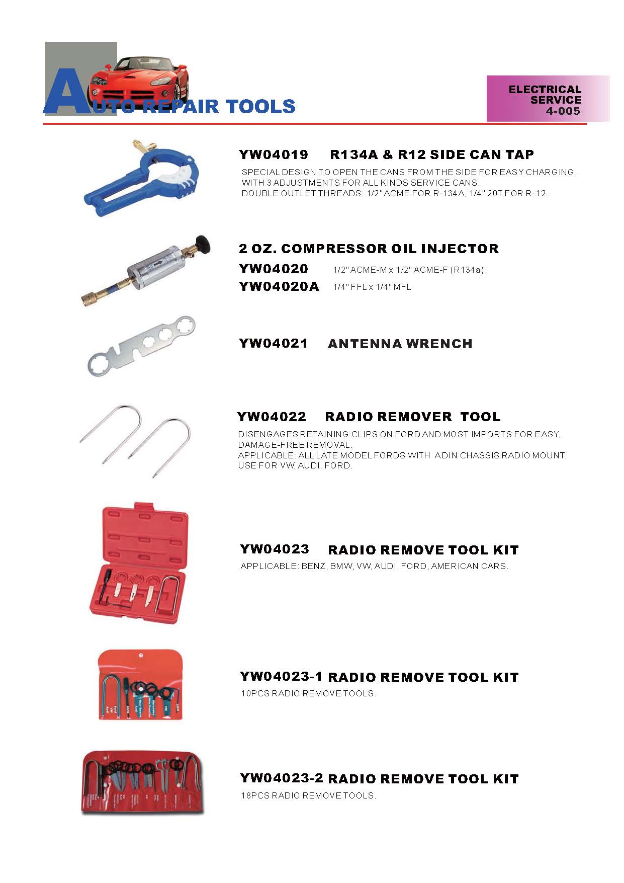 Years Way Auto Repair Tools - Electrical & A/C Service Tools