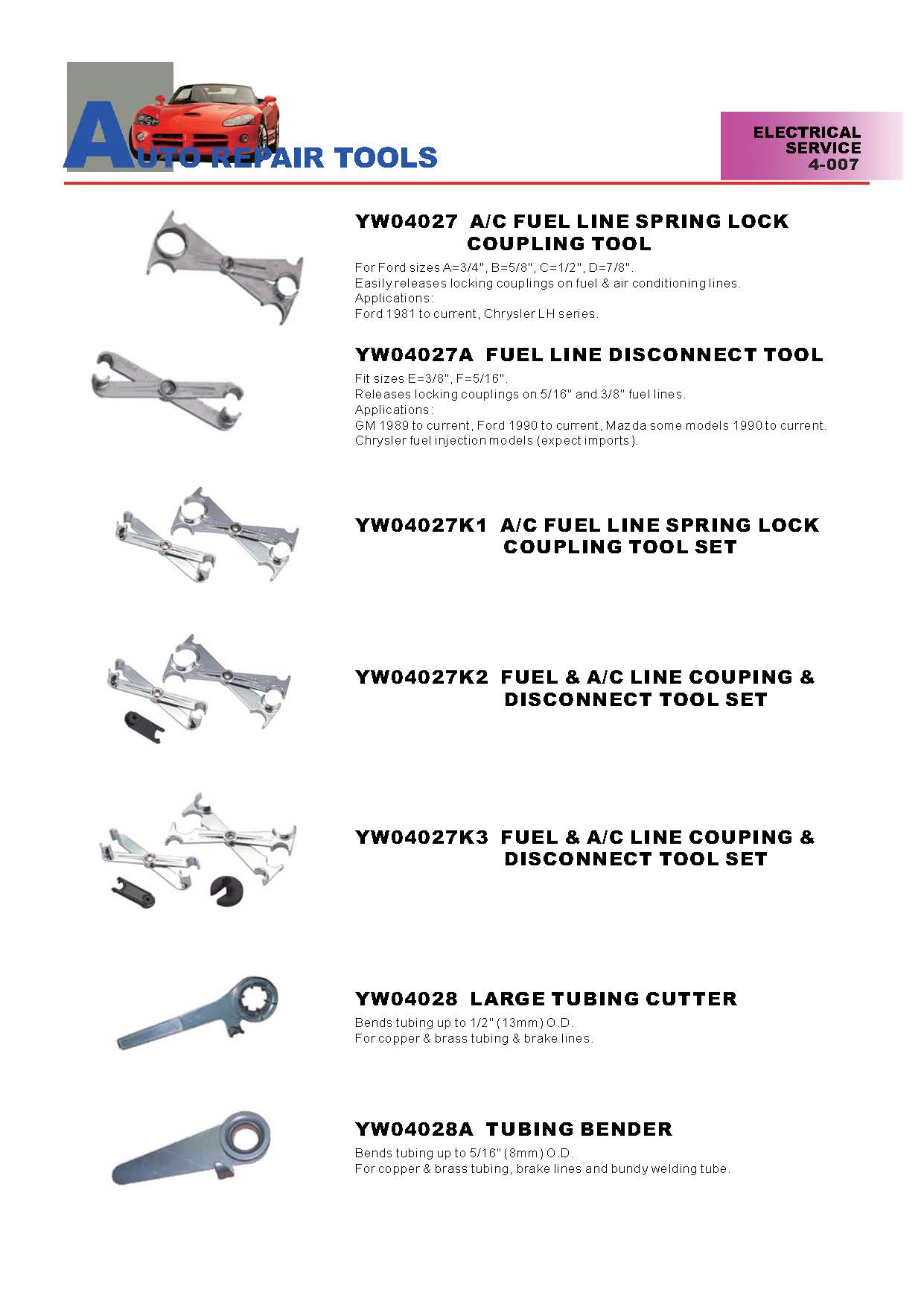 Years Way Auto Repair Tools - Electrical & A/C Service Tools